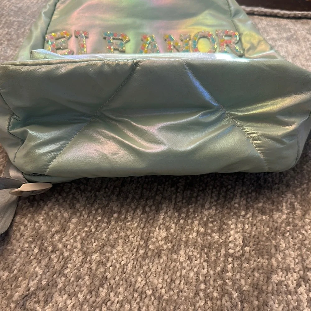 Custom Eleanor blue Iridescent Backpack